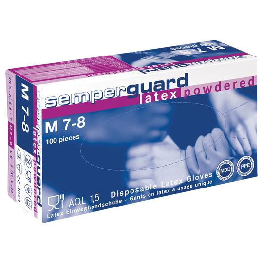 Γάντια λατέξ μιας χρήσης SEMPERGUARD LATEX POWDERED - 1 — stenso.gr Γάντια λατέξ μιας χρήσης SEMPERGUARD LATEX POWDERED - 1