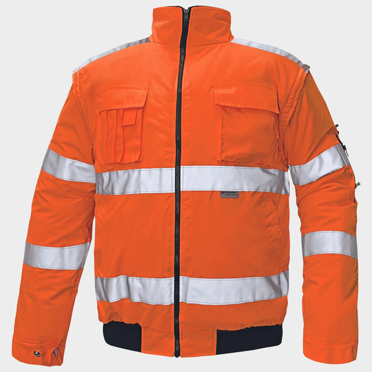 Μπουφάν υψηλής ορατότητας CLOVELLY HV ORANGE - 1 — stenso.gr Μπουφάν υψηλής ορατότητας CLOVELLY HV ORANGE - 1