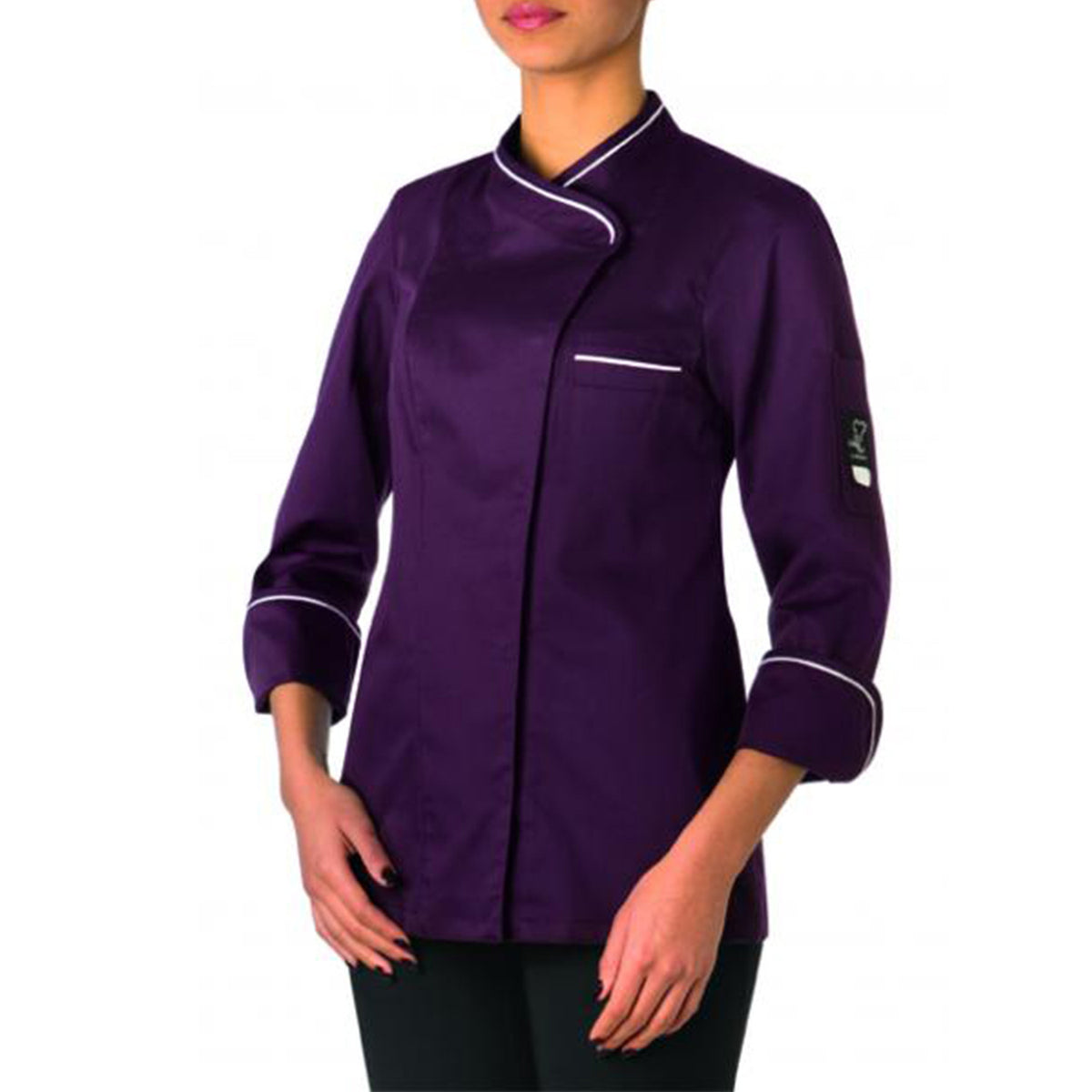 STEFANIA PURPLE Lady's chef's tunic — stenso.gr STEFANIA PURPLE Lady's chef's tunic