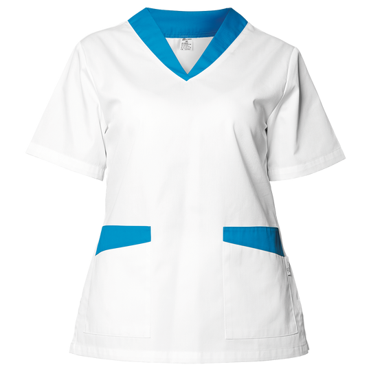 Γυναικεία Ιατρική Μπλούζα άσπρο FABIANA WHITE/BLUE — stenso.gr Γυναικεία Ιατρική Μπλούζα άσπρο FABIANA WHITE/BLUE