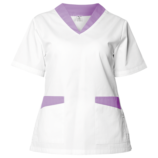 Γυναικεία Ιατρική Μπλούζα άσπρο FABIANA WHITE/PURPLE — stenso.gr Γυναικεία Ιατρική Μπλούζα άσπρο FABIANA WHITE/PURPLE