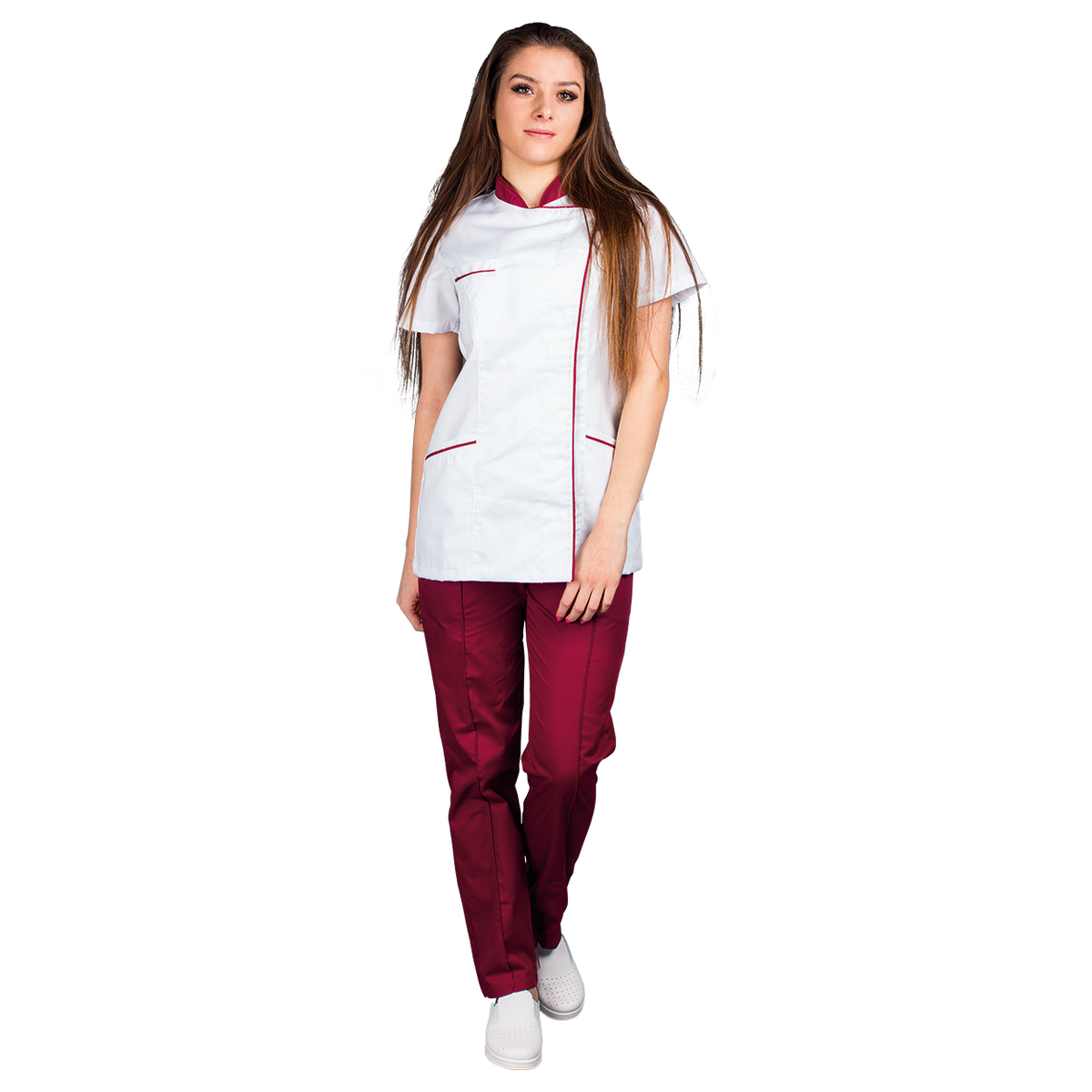 Γυναικεία Ιατρική Μπλούζα άσπρο SINTIA WHITE/BORDEAUX - 2 — stenso.gr Γυναικεία Ιατρική Μπλούζα άσπρο SINTIA WHITE/BORDEAUX - 2