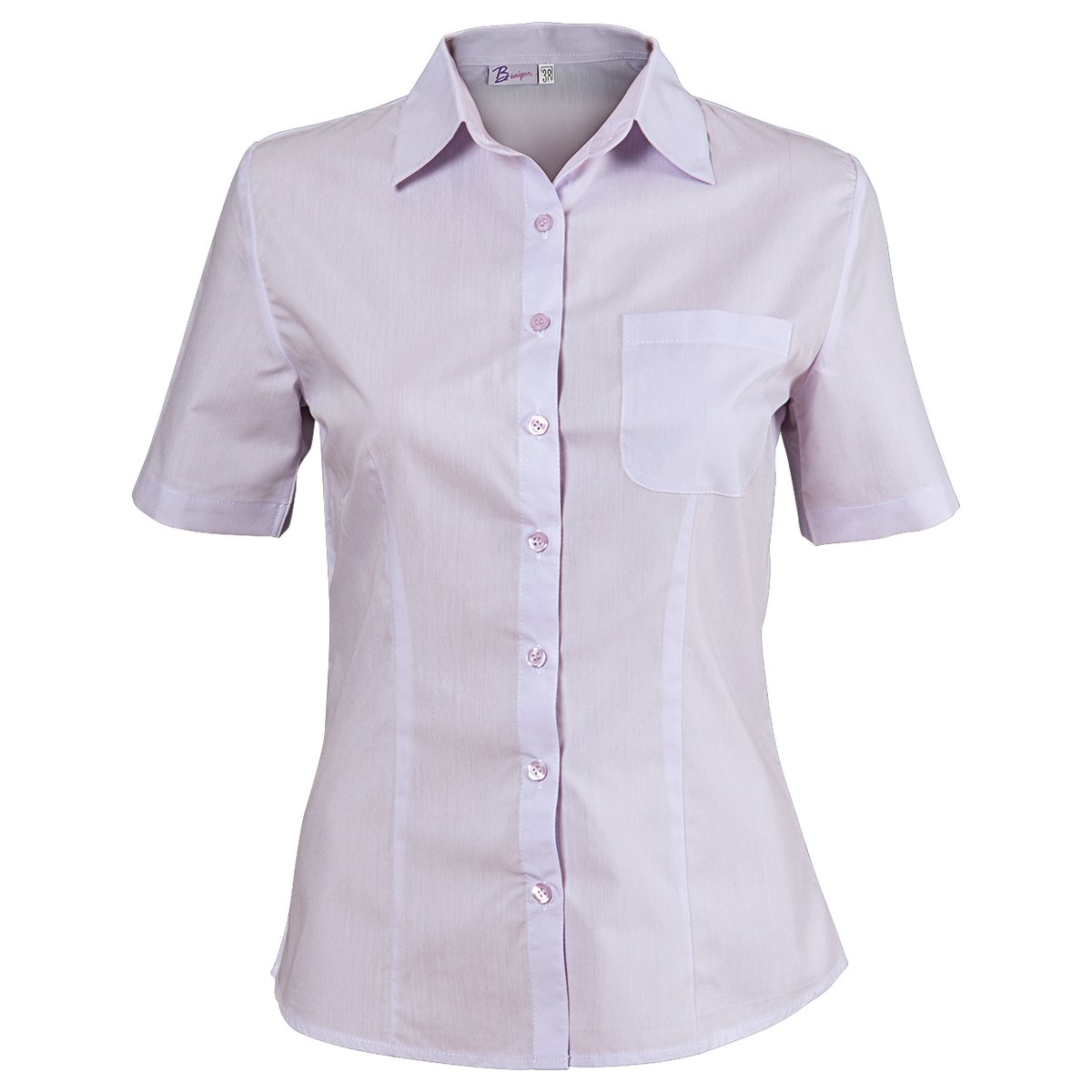 CAMISA LIGHT PURPLE Lady's short sleeve shirt — stenso.gr CAMISA LIGHT PURPLE Lady's short sleeve shirt