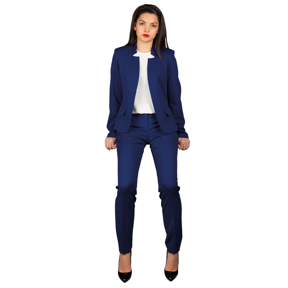 Γυναικείο παντελόνι κοστουμιού KARINA ROYAL BLUE - 2 — stenso.gr Γυναικείο παντελόνι κοστουμιού KARINA ROYAL BLUE - 2