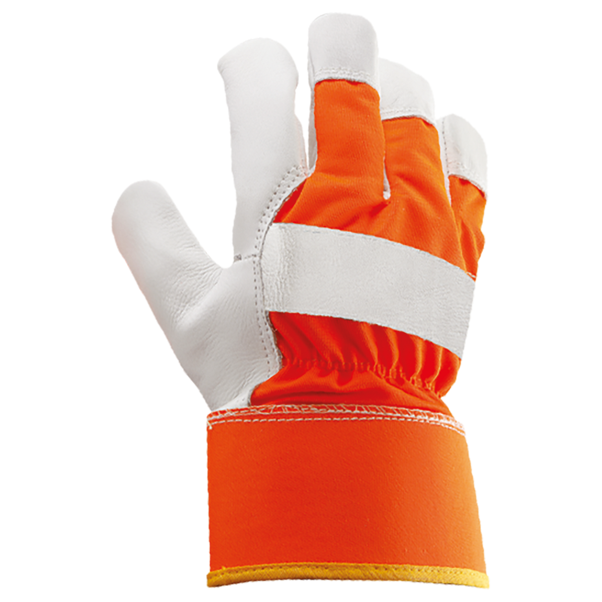CURLEW HV ORANGE Leather and textile gloves — stenso.gr CURLEW HV ORANGE Leather and textile gloves