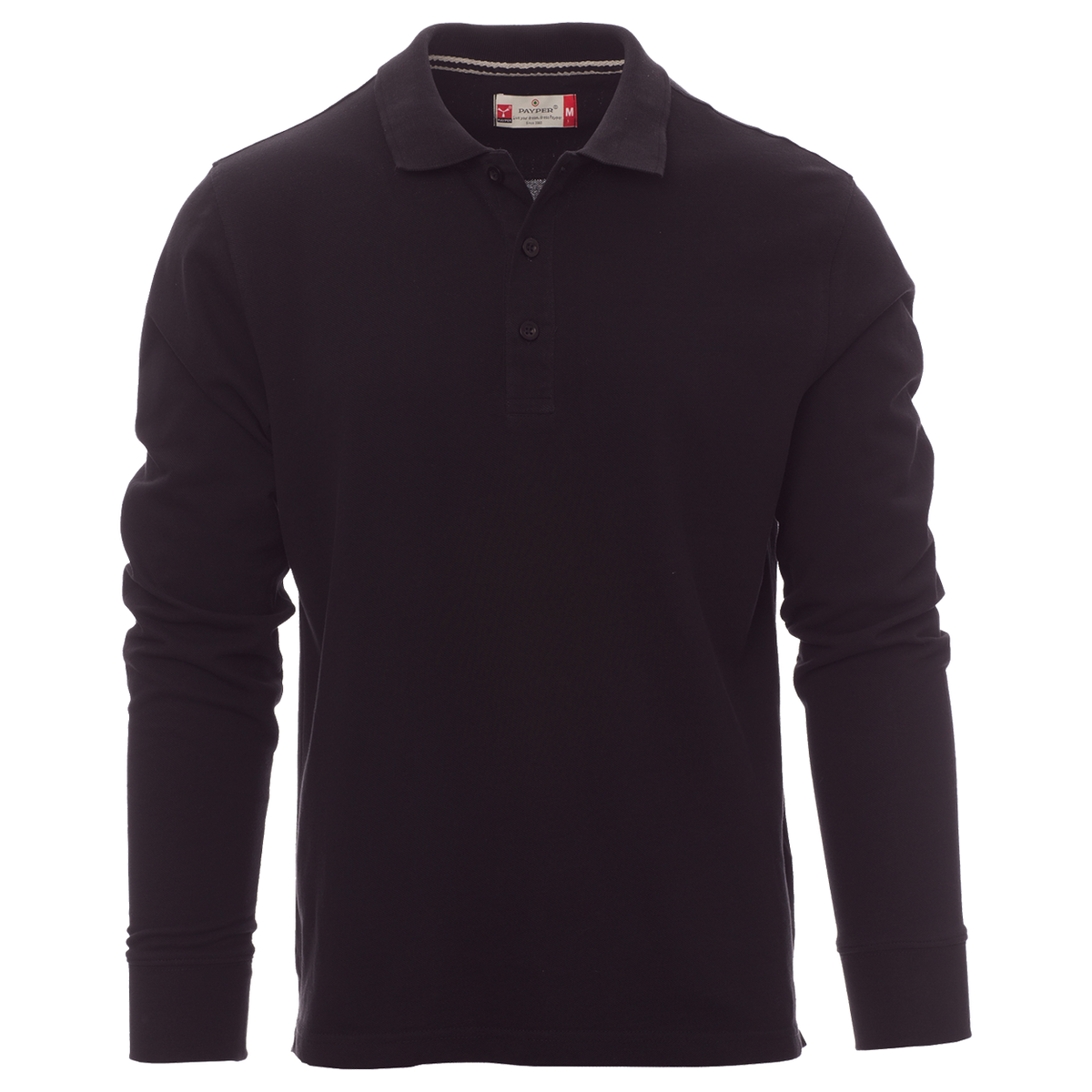 Μπλούζα πόλο με μακριά μανίκια PAYPER FLORENCE BLACK — stenso.gr Μπλούζα πόλο με μακριά μανίκια PAYPER FLORENCE BLACK