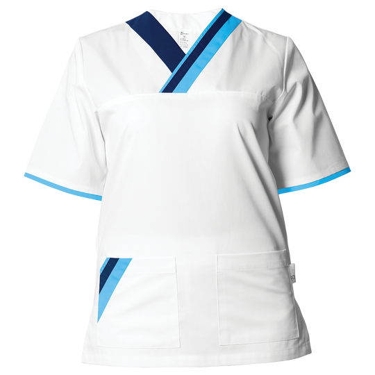 Ιατρικός μανδίας MARCEL WHITE/BLUE - 1 — stenso.gr Ιατρικός μανδίας MARCEL WHITE/BLUE - 1