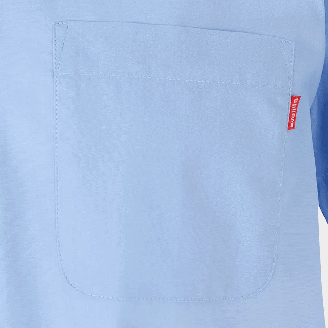 Ανδρικό κοντομάνικο πουκάμισο VELILLA LIGHT BLUE - 4 — stenso.gr Ανδρικό κοντομάνικο πουκάμισο VELILLA LIGHT BLUE - 4