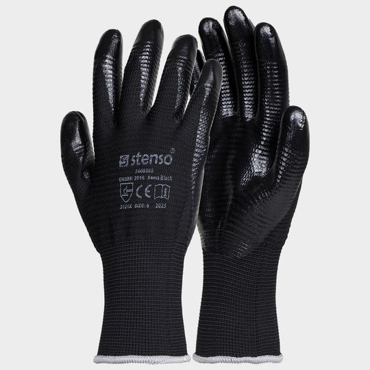 Nitrile dipped gloves XEMA BLACK - 1 — stenso.gr Nitrile dipped gloves XEMA BLACK - 1