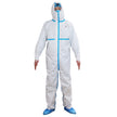 Ολόσωμη προστατευτική φόρμα με κουκούλα COVERALL WHITE TYPE 3, 4 — stenso.gr Ολόσωμη προστατευτική φόρμα με κουκούλα COVERALL WHITE TYPE 3, 4