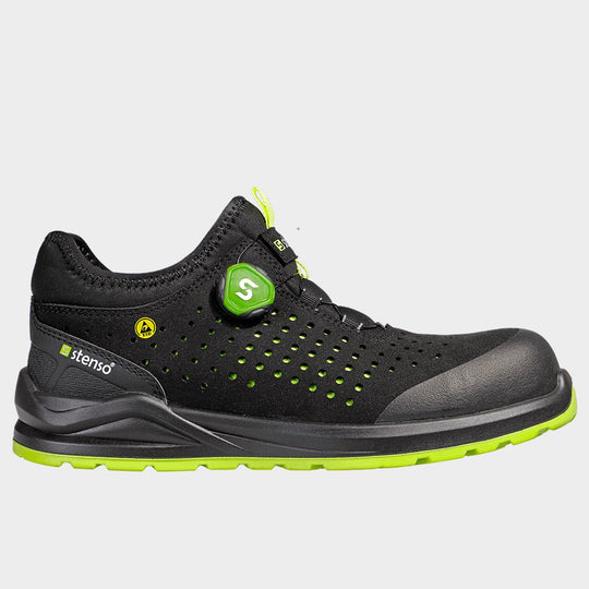 Pantofi de siguranță JETT S1PS ESD NEGRU/VERDE - 1 — stenso.gr Pantofi de siguranță JETT S1PS ESD NEGRU/VERDE - 1