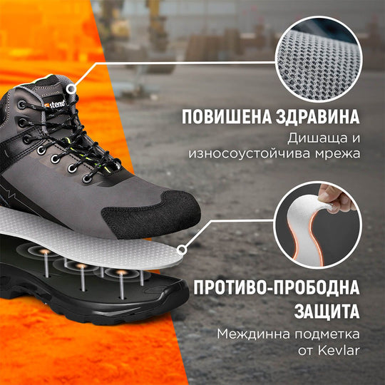 Παπούτσια εργασίας RULER S3S SR GREY/GREEN - 2 — stenso.gr Παπούτσια εργασίας RULER S3S SR GREY/GREEN - 2