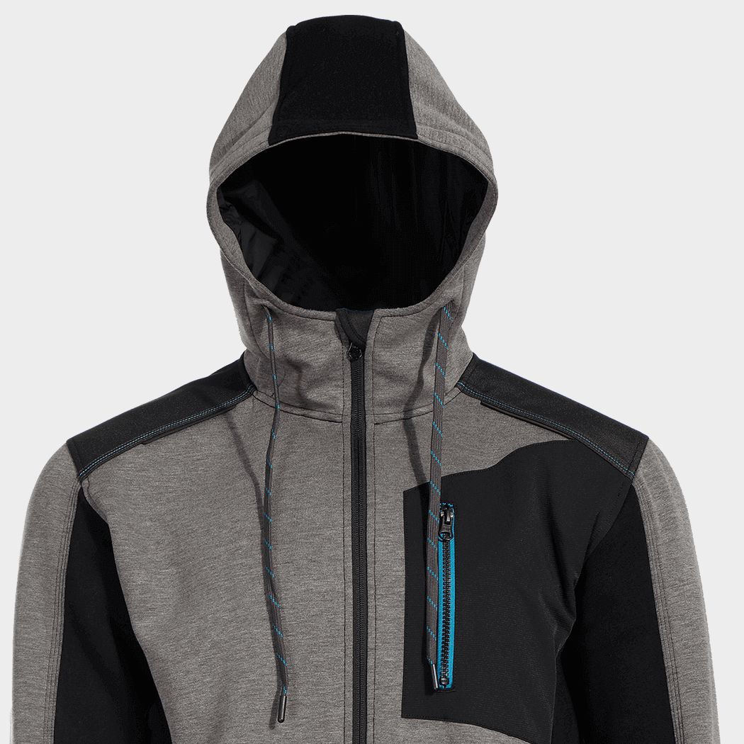 Ζακέτα φούτερ REVOLT MELANGE GREY - 6 — stenso.gr Ζακέτα φούτερ REVOLT MELANGE GREY - 6