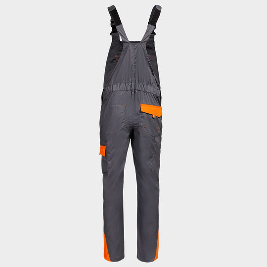 Pantaloni de salopete PRISMA LIGHT STRETCH GRI/PORTOCALIU - 2 — stenso.gr Pantaloni de salopete PRISMA LIGHT STRETCH GRI/PORTOCALIU - 2