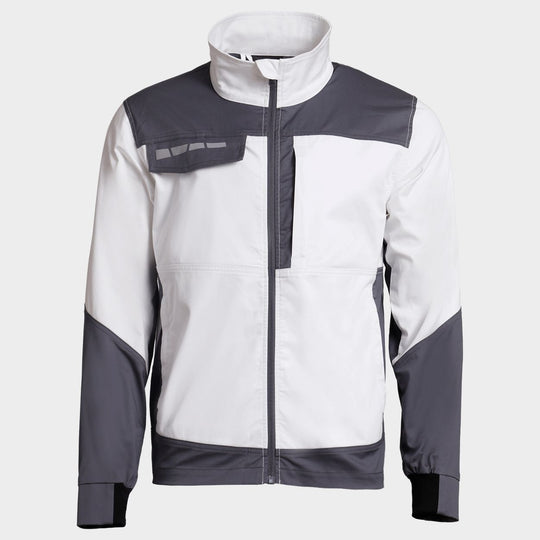 Jachetă de lucru EOS STRETCH WHITE/DARK GREY - 1 — stenso.gr Jachetă de lucru EOS STRETCH WHITE/DARK GREY - 1