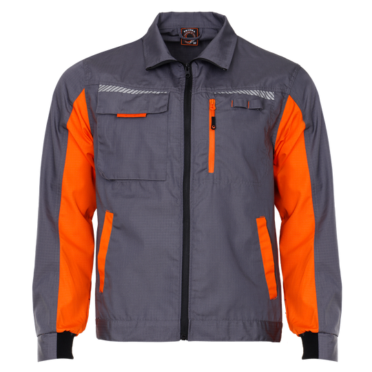 Μπουφάν εργασίας PRISMA SUMMER GREY/ORANGE - 1 — stenso.gr Μπουφάν εργασίας PRISMA SUMMER GREY/ORANGE - 1