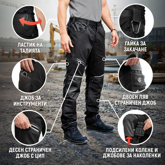 Παντελόνι εργασίας REVOLT 4STRETCH BLACK/DARK GREY/GREY - 2 — stenso.gr Παντελόνι εργασίας REVOLT 4STRETCH BLACK/DARK GREY/GREY - 2