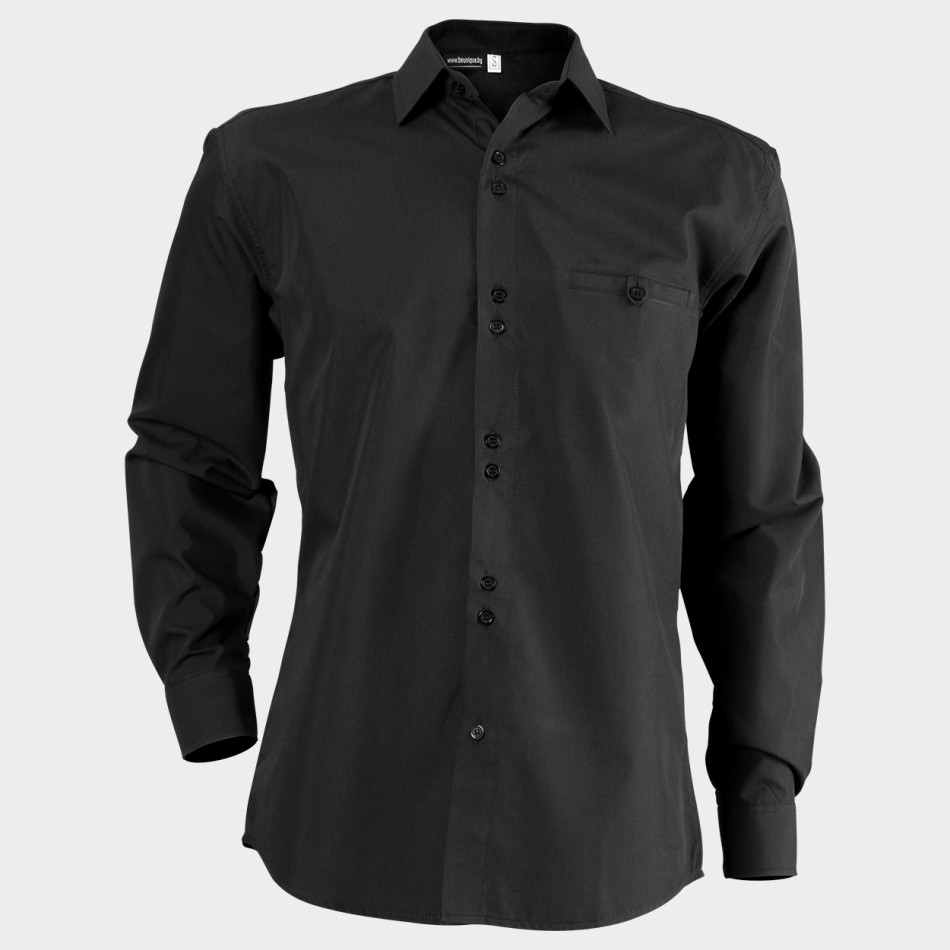 Ανδρικό μακρυμάνικο πουκάμισο ELEGANCE BLACK