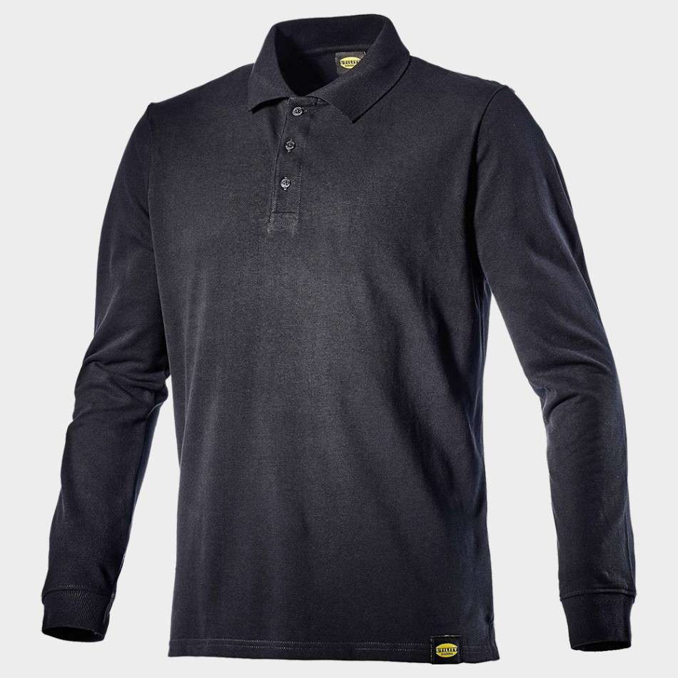POLO ML ATLANTIS II BLACK Long sleeve polo t-shirt