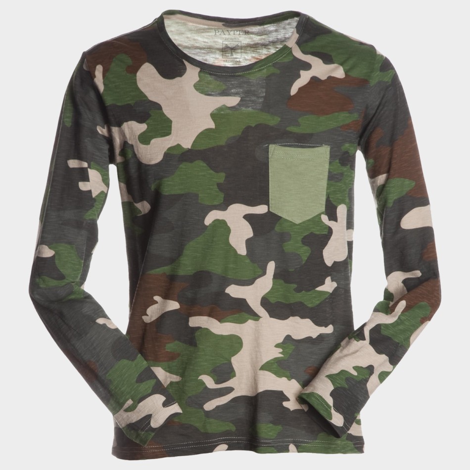 Μακρυμάνικο μπλουζάκι PAYPER LIVING CAMOUFLAGE