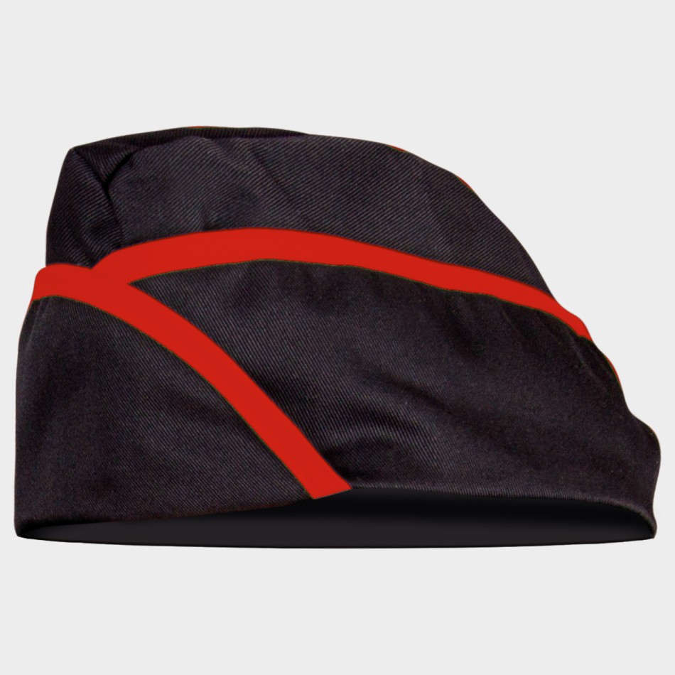 Καπέλο κουζίνας PILOTKA BLACK/RED