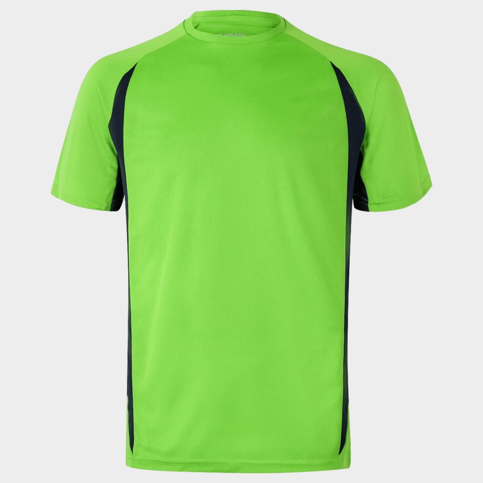 Κοντομάνικη μπλούζα VELILLA GREEN/NAVY BLUE
