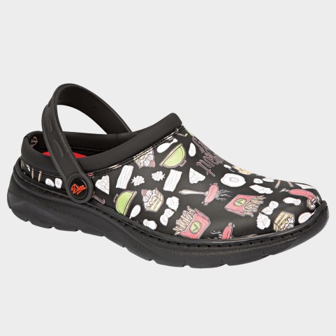 Παπούτσια υγιεινής DIAN JAVEA NEGRO ESTAMPADO OB E A SRC