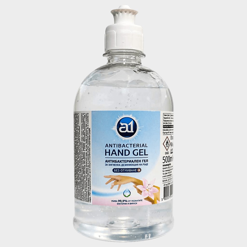 Αντιβακτηριδιακό τζελ χεριών 500 ml. A1