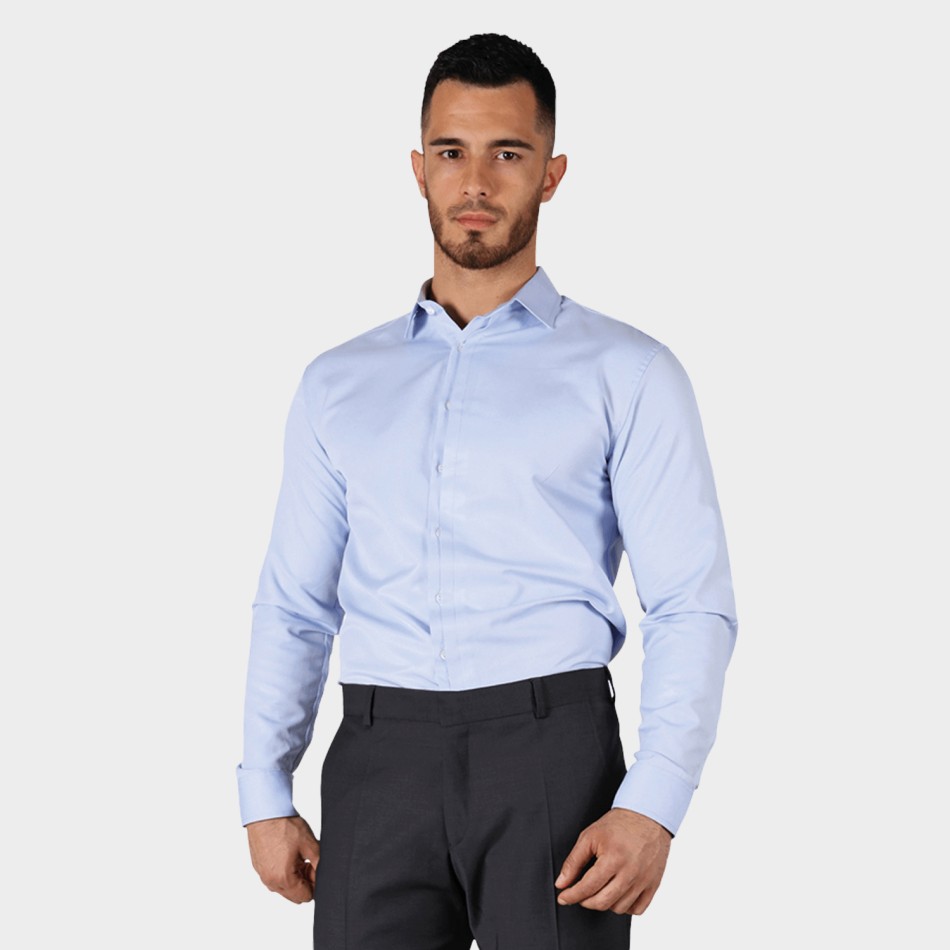 Ανδρικό μακρυμάνικο πουκάμισο MARON LIGHT BLUE