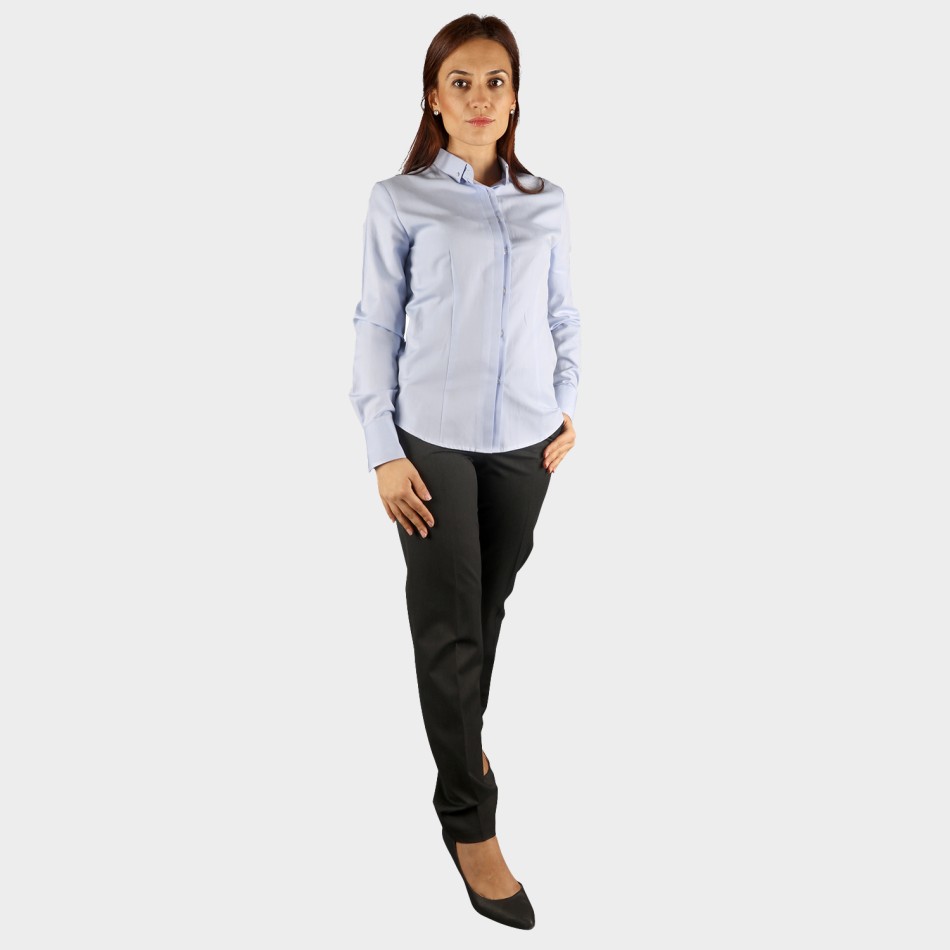 Γυναικείο μακρυμάνικο πουκάμισο MARON LIGHT BLUE