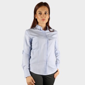 Γυναικείο μακρυμάνικο πουκάμισο MARON LIGHT BLUE 2