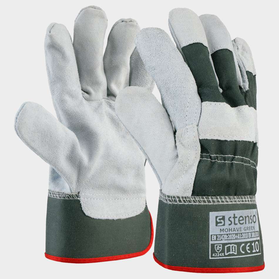 Γάντια από δέρμα και ύφασμα MOHAVE GREEN