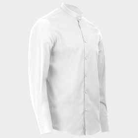 Ανδρικό πουκάμισο με γιακά Mandarin VELILLA WHITE 4