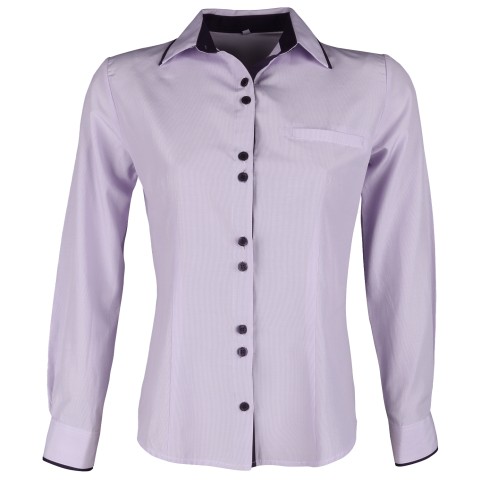 Γυναικείο μακρυμάνικο πουκάμισο ALEXIA LIGHT PURPLE STRIPE