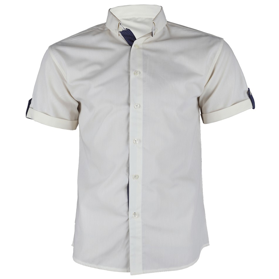 Ανδρικό κοντομάνικο πουκάμισο PORTO FINO CHAMPAGNE