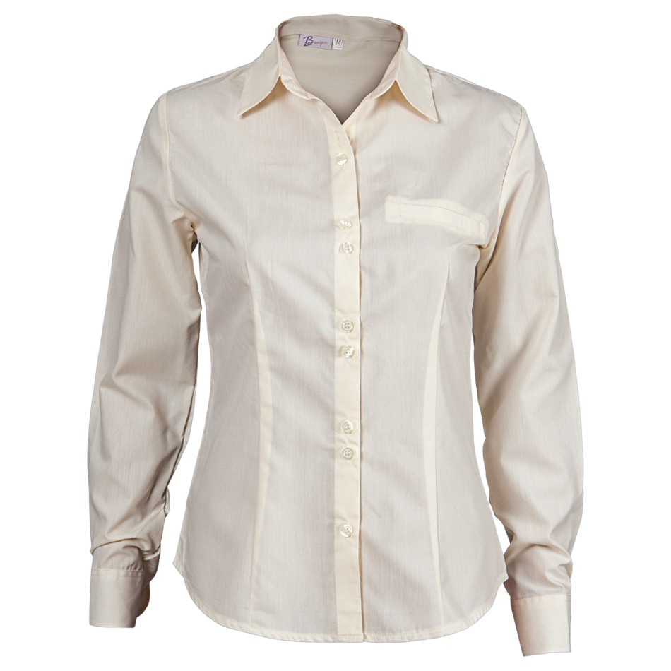 Γυναικείο μακρυμάνικο πουκάμισο ELEGANCE CHAMPAGNE