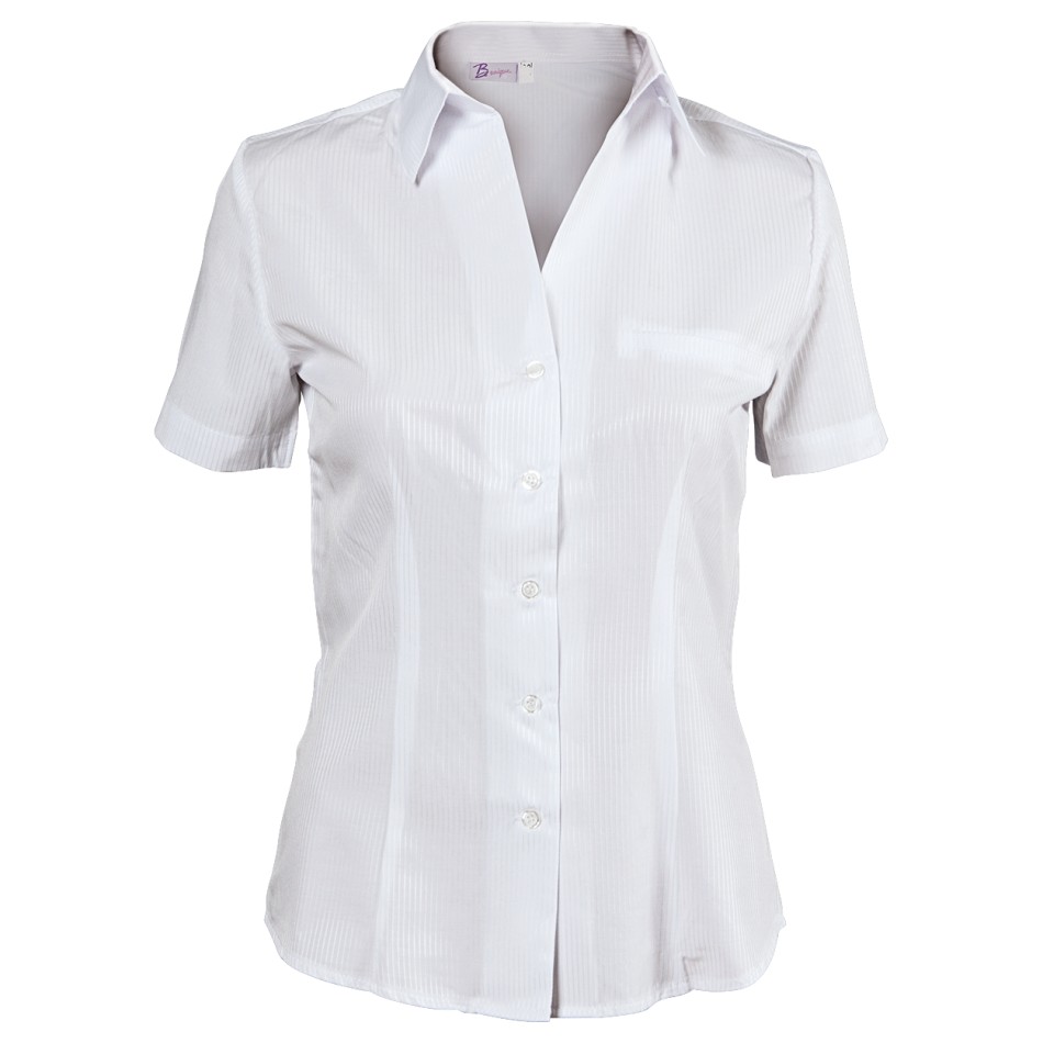 Γυναικείο κοντομάνικο πουκάμισο ELEGANCE WHITE