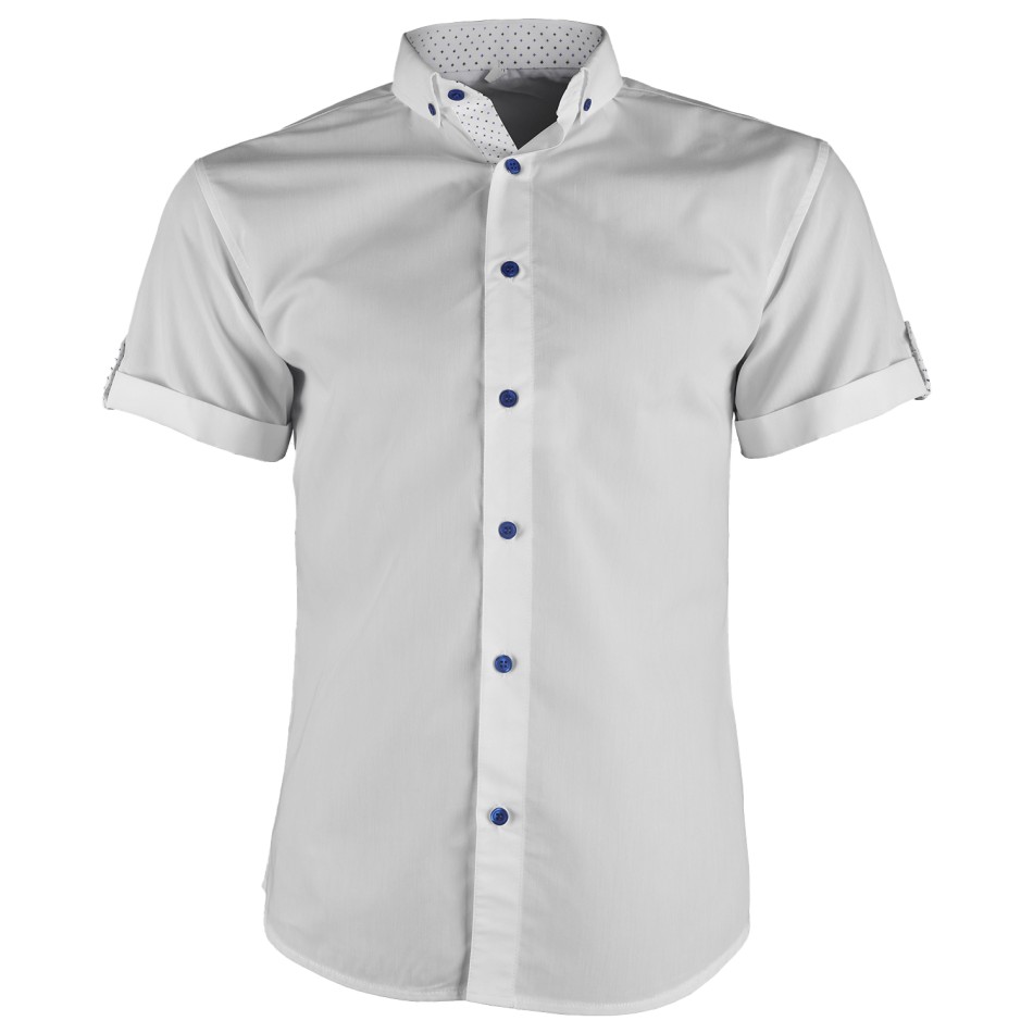 Ανδρικό κοντομάνικο πουκάμισο PORTO FINO WHITE