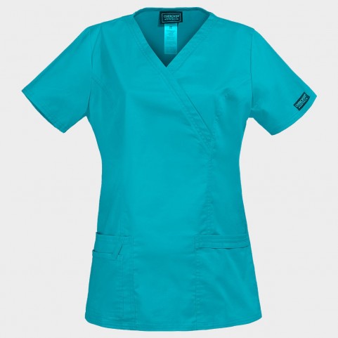 Γυναικεία ιατρική μπλούζα CHEROKEE WRAP LIGHT PETROL WWE4728