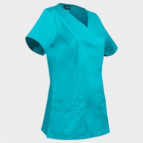 Γυναικεία ιατρική μπλούζα CHEROKEE WRAP LIGHT PETROL WWE4728 4