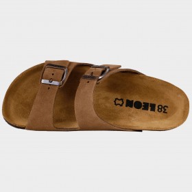 Γυναικείες παντόφλες LEON LADY BROWN SUEDE 2