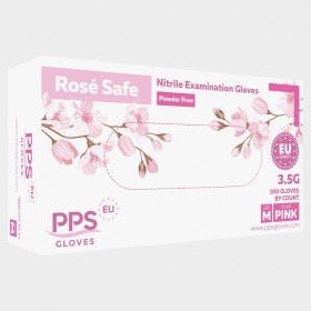 Γάντια νιτριλίου χωρίς πούδρα PPS ROSE SAFE PF 2