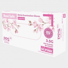 Γάντια νιτριλίου χωρίς πούδρα PPS ROSE SAFE PF 3