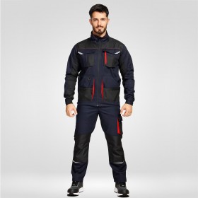 Παντελόνι εργασίας KASTOR STRETCH DARK BLUE/RED 2