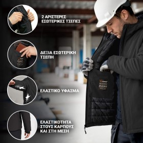 Μπουφάν εργασίας REEF PAD SOFTSHELL BLACK 3