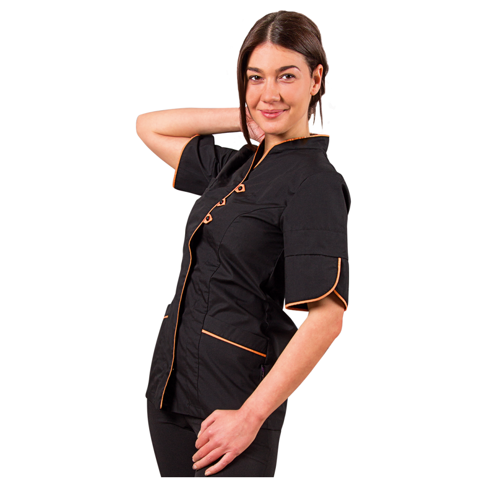 Γυναικεία Μπλούζα Εργασίας μαύρο BARISA BLACK/ORANGE