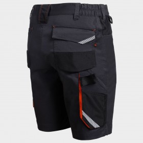 Βερμούδα εργασίας Kastor Stretch GREY/ORANGE 3