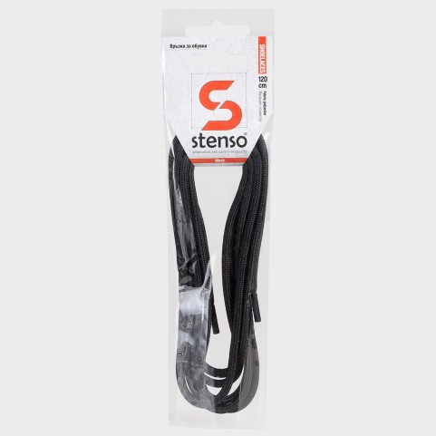 Κορδόνια για παπούτσια STENSO BLACK 120см