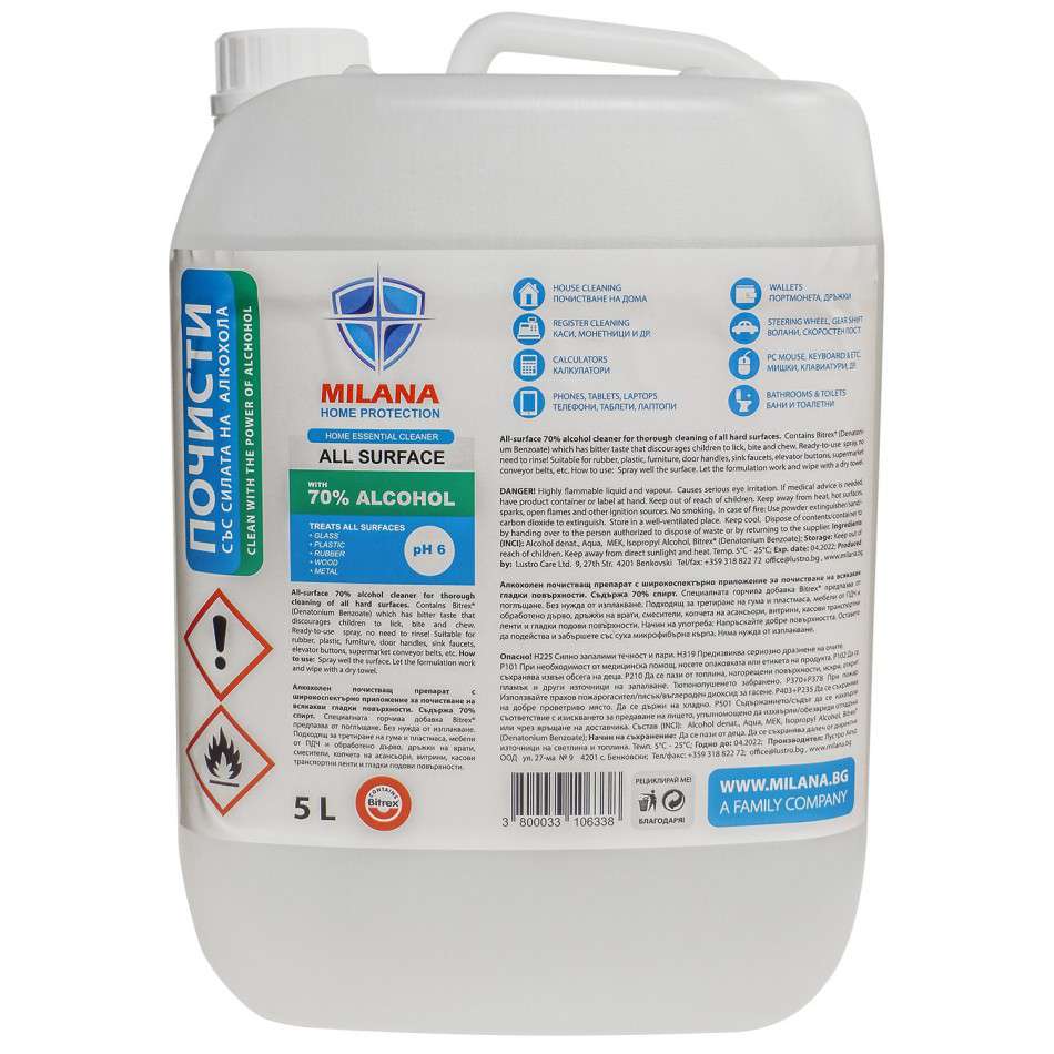 MILANA - 5 l Surface disinfectant