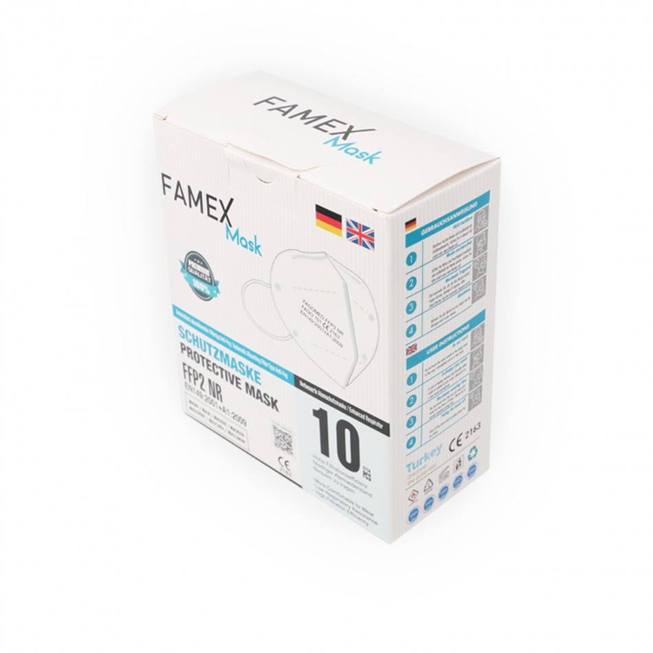 Μάσκα Προστασίας FAMEX WHITE FFP2 NR